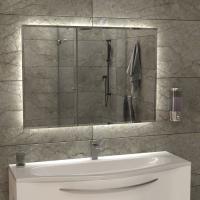 Зеркало 70х100 см с фоновой LED подсветкой 6000К с фацетом без выкл. унив. крепл. КЗС 3500710у