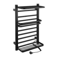 Полотенцесушитель эл. ЧЕРНЫЙ Лесенка с двумя полк 800*500*260 алюм BRIMIX