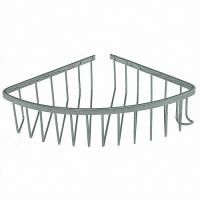 Полка угловая овальная 18 см хром