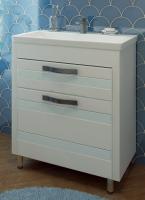 Тумба Fantasy 70 2ящ (белое дерево) + умывальник COMO70/Фостер 70