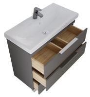 Тумба Gaula 60H 3я Black + Раковина CERSANIT MODUO 60 SLIM P-UM-MOD60SL/1