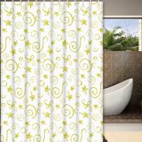 Штора для ванной комнаты, 180*180 см, PEVA, ПЭ с жел/бел рисунком