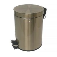 Ведро из нерж стали с педалью круглое 5л бронза 105-В