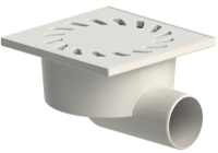 Трап горизонт. 50мм (пласт. реш 150х150) ТатПолимер