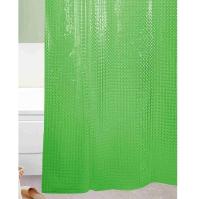Штора для ванной комнаты, 180*200 см, зеленая, PEVA/полиэтилен  F8753
