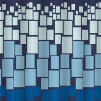 Штора для ванной САНАКС полиэстер (Цветные прямоугольники)