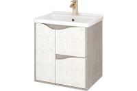 Тумба Брендон 60 подвесная камень светлый 2ящ.+ум.Миранда 60