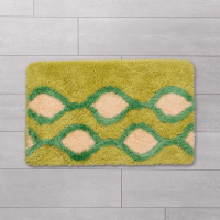 Коврик для ванной комнаты, 50*80 см, акрил, Curved Lines, green, IDDIS, 402A580I12