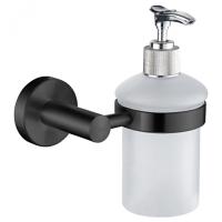 Дозатор настенный стекло черный нерж L71727B LEDEME