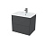 Тумба  Ultra подвесная 60 (2 ящ.) серая мат.+ раковина NEXT 60