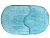 Набор ковров МК 2-ой 45х75, 45х75 Элипс бирюзовый, микроф.Delphinium