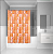 Штора для ванной комнаты, 200*240 см, полиэстер, ID orange toffee, 280P24RI11