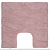 Коврик для ванной комнаты, хлопковый Волна розовый, 50*50 с U-вырезом TRENDY