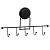Планка 5 крючков MAGIC BLACK Fixsen FX-45005-5